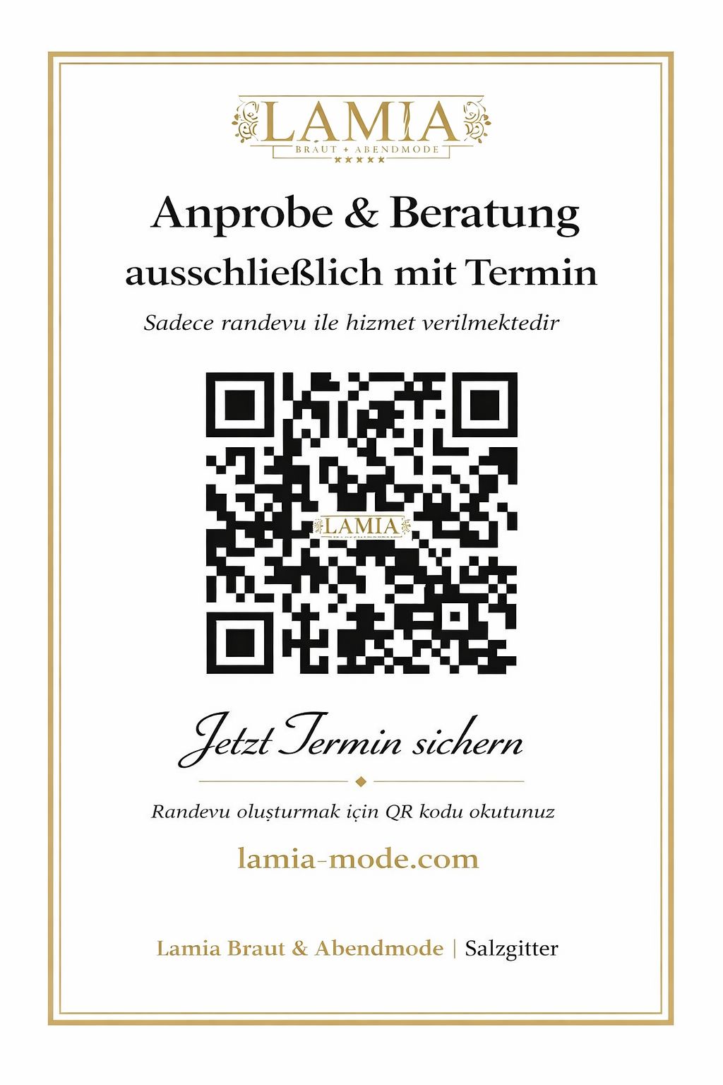 Store nur mit Termin – nur mit Online-Termin geöffnet